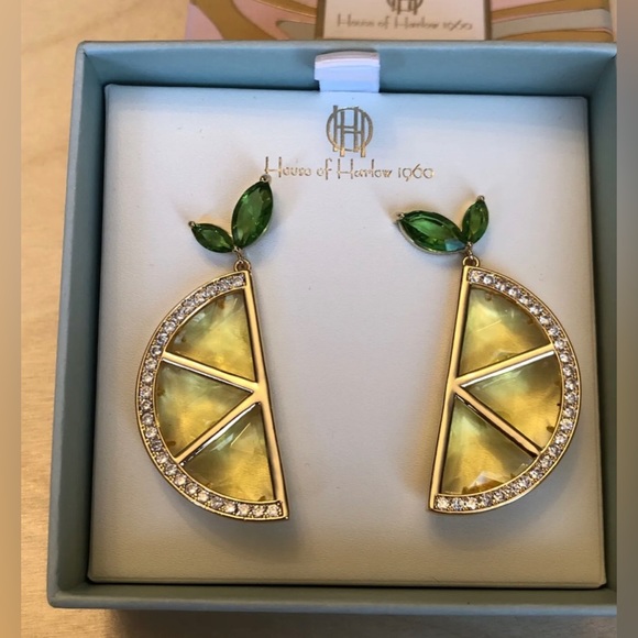 NWT ⚜️🍋⚜️ House of Harlow 1960 Lemon Earrings - Picture 6 of 14